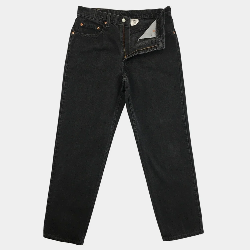 Levis‎ 550 Relaxed Fit Black Denim Jeans Mens Actual 33x31 Canada Vintage Style